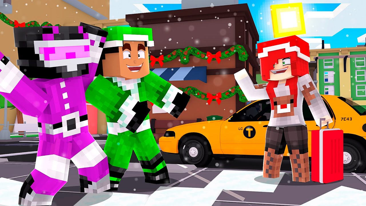 MI AMIGA VUELVE POR NAVIDAD EN MINECRAFT TROLL 🎄