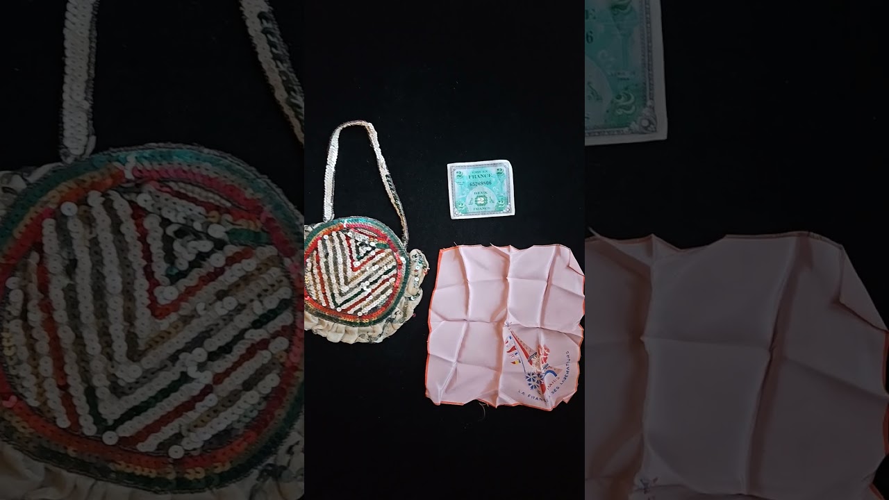 Vintage Bags With Bonus Treasures - #2 - 1940s sequined evening bag