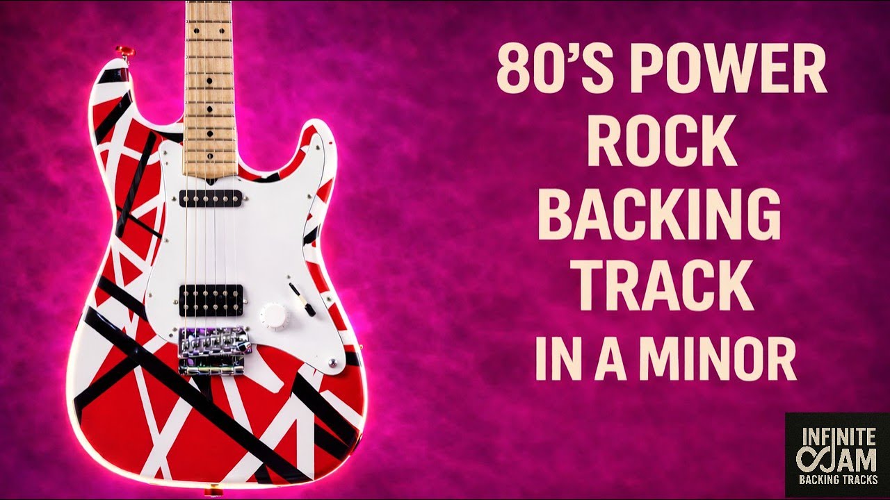 80's Power Rock Backing Track in A Minor  - Guitar Jam 110BPM