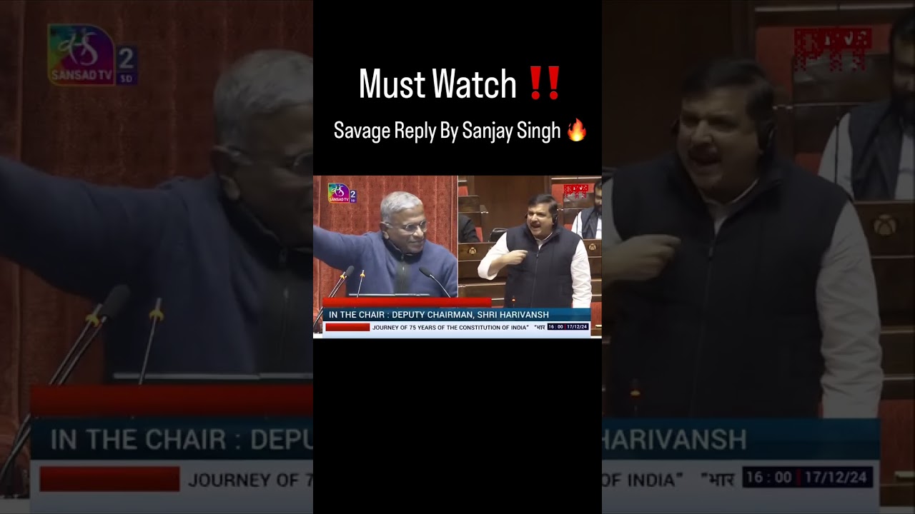 Savage Reply by Sanjay Singh 🔥🔥 #sanjaysingh #rajyasabha #aamaadmiparty #delhielections