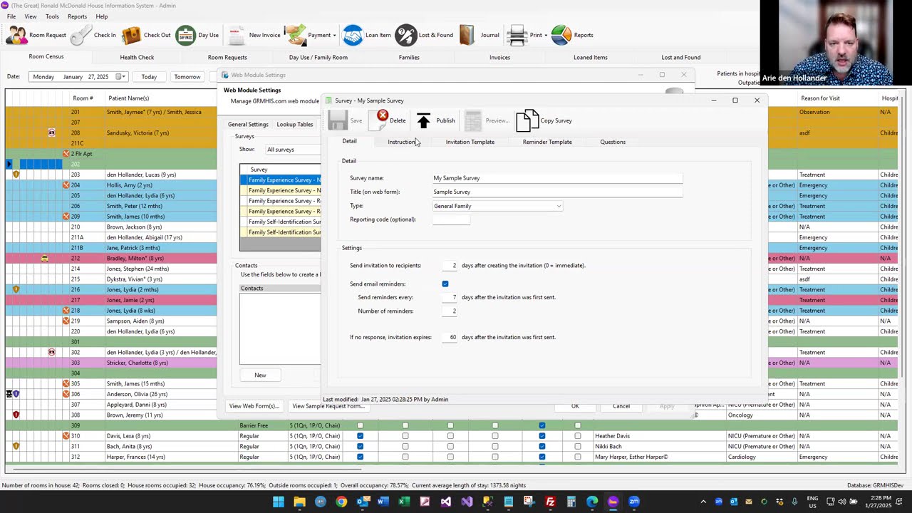GRMHIS V11.00 Release - 01 - Creating and Editing Surveys