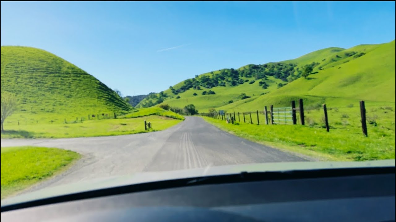 Relaxing Spring Drive Through Black Diamond Mines | Green Hills of Antioch, California 🌿