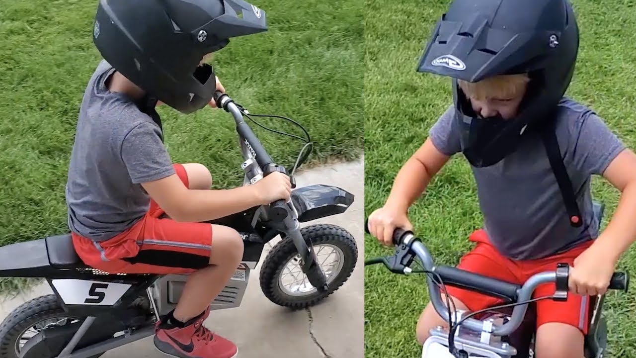 7 YEAR OLD RIDES DIRT BIKE for the First Time!