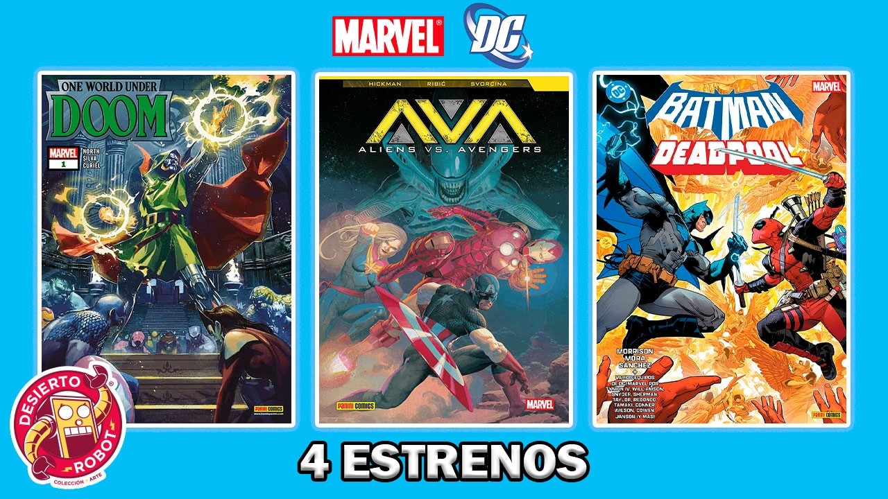 Batman, Avengers y más: Estrenos DC Cómics y Marvel en Desierto Robot