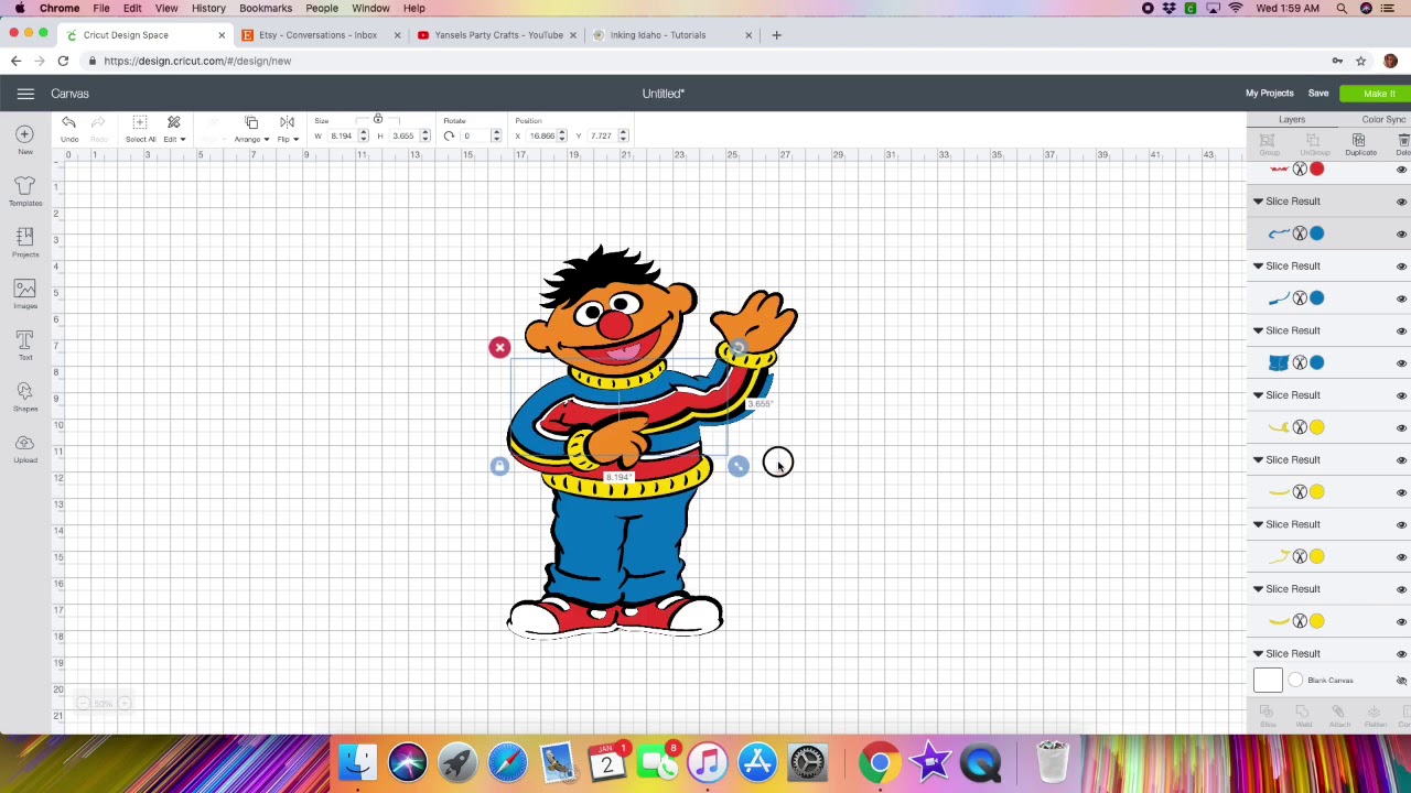 DIY with Cricut 15inch Ernie Sesame Street Centerpiece