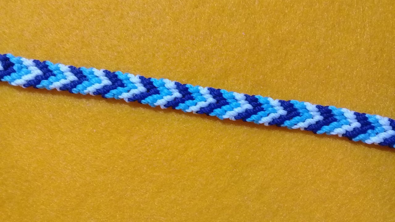 Membuat gelang motif triple arrow dari benang//Macrame bracelet//Triple arrow//Diy//friendship