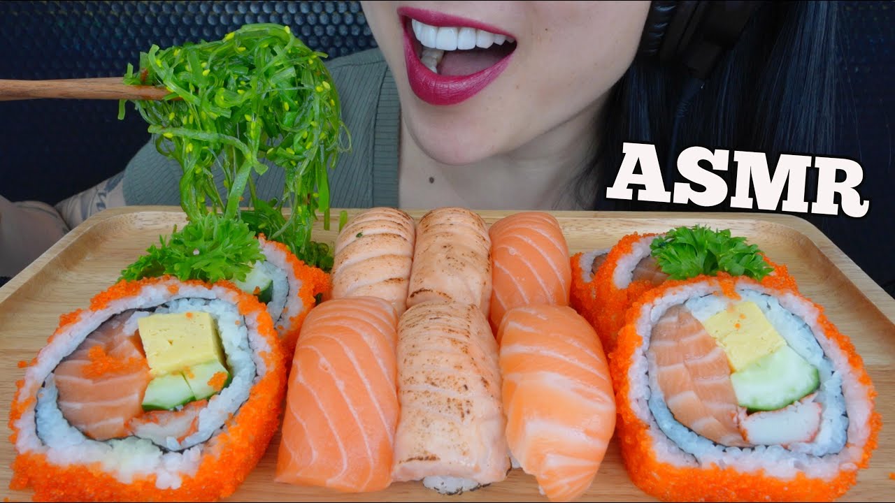 ASMR SUSHI *BIG BITE (EATING SOUNDS) NO TALKING | SAS-ASMR