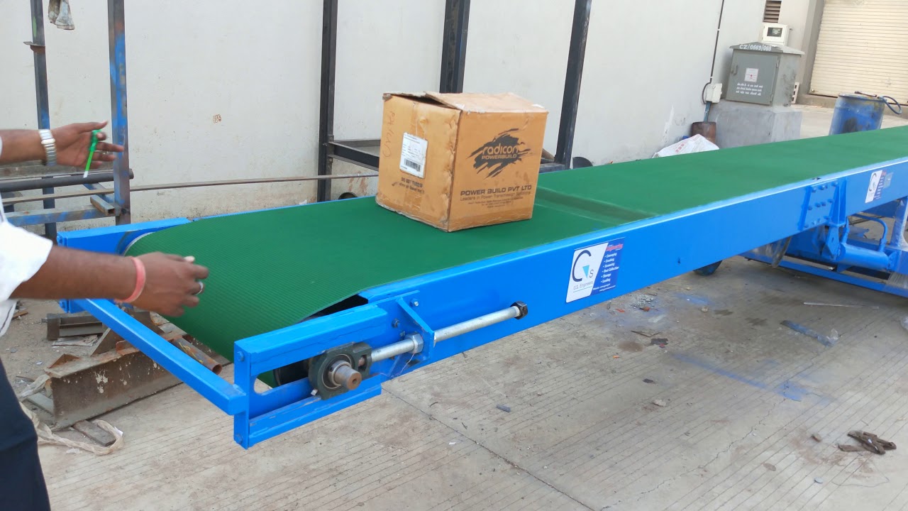 Truck Loading and unloading conveyor, Hydraulic belt stacker