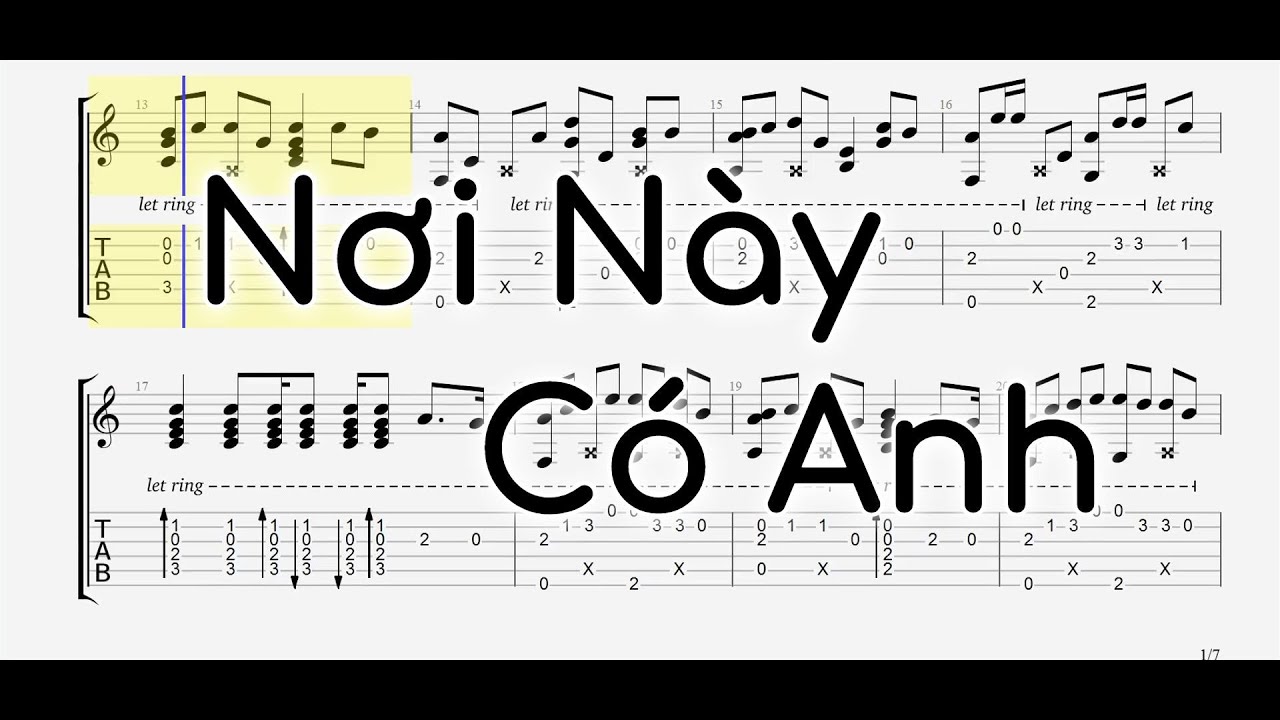 Sơn Tùng M-TP - Nơi Này Có Anh - Guitar Tutorial [Fingerstyle TAB]