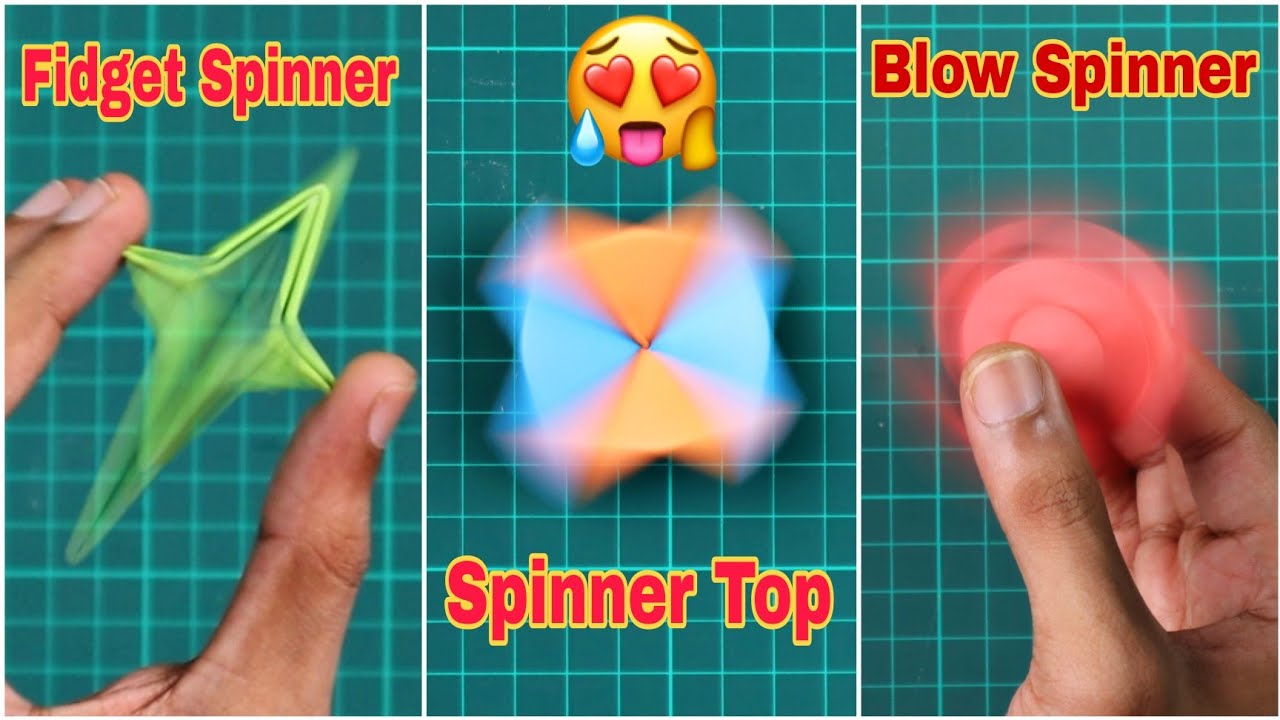 3 Simplest Spinner TOY - Fun & Easy Origami | Awesome Paper Craft
