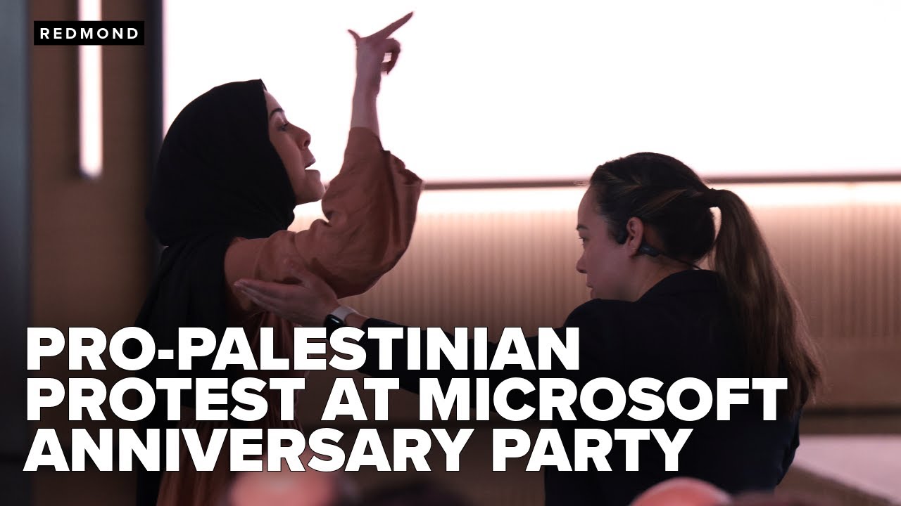 Pro-Palestinian employees interrupt Microsoft's 50th anniversary celebration