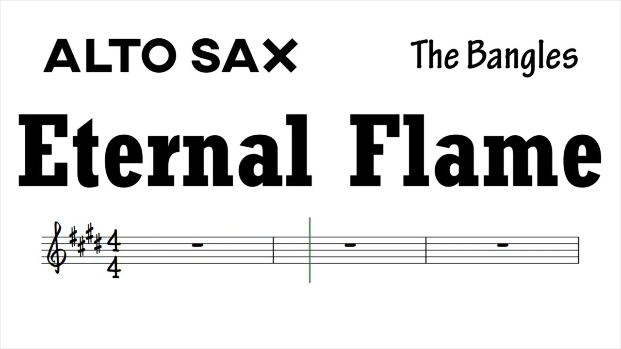 Eternal Flame Alto Sax Sheet Music Backing Track Play Along Partitura