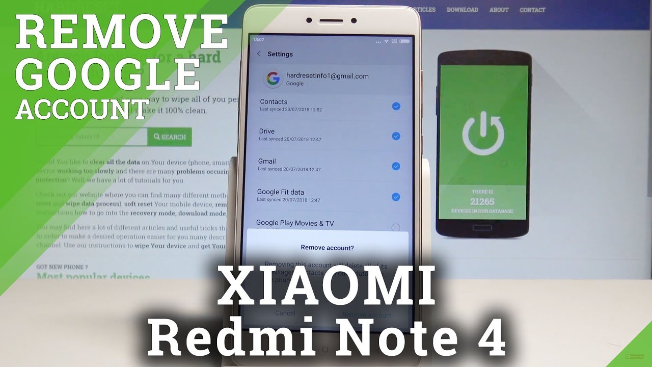 Как удалить аккаунт Google на XIAOMI Redmi Note 4 &mdash; Удалить аккаунт Google