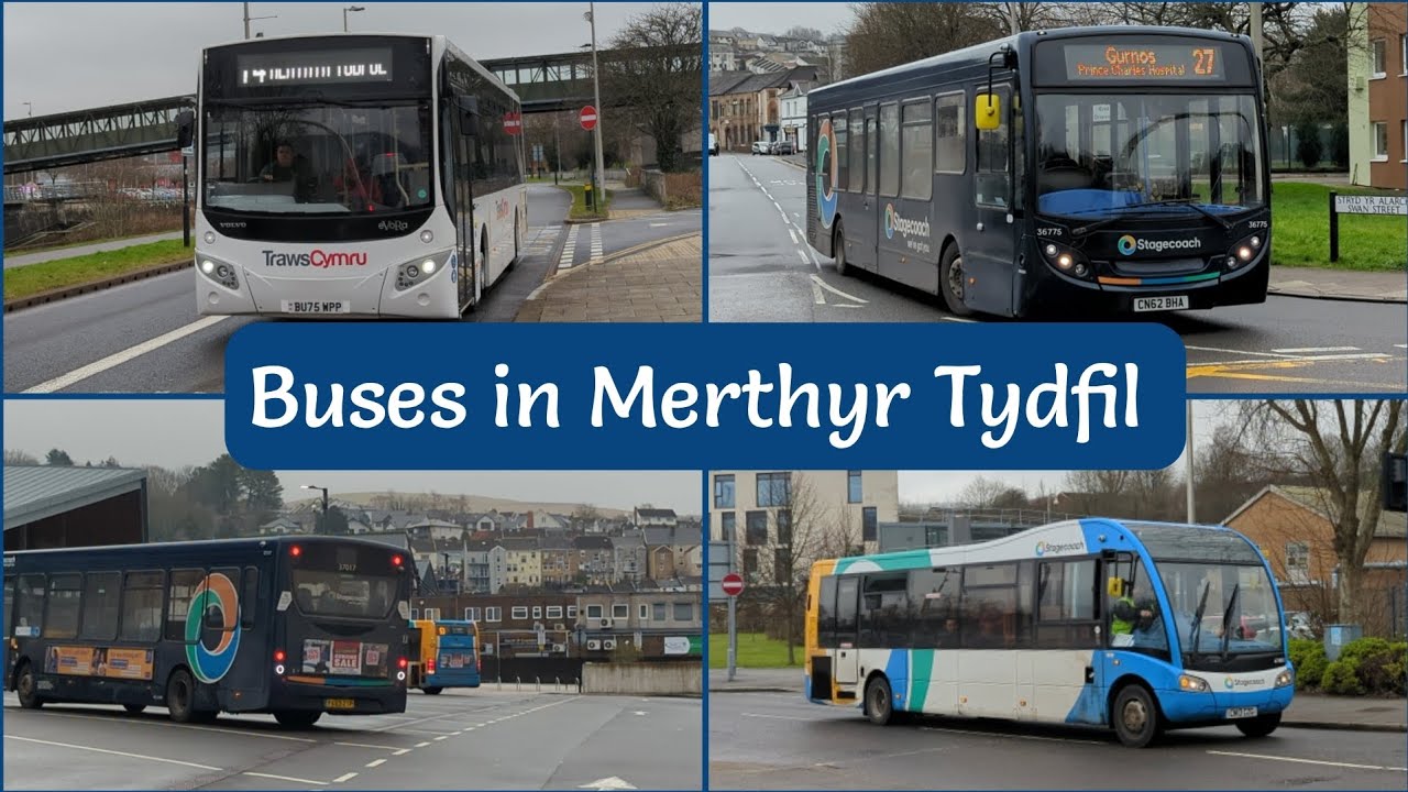 Buses in Merthyr Tydfil, Wales 2026