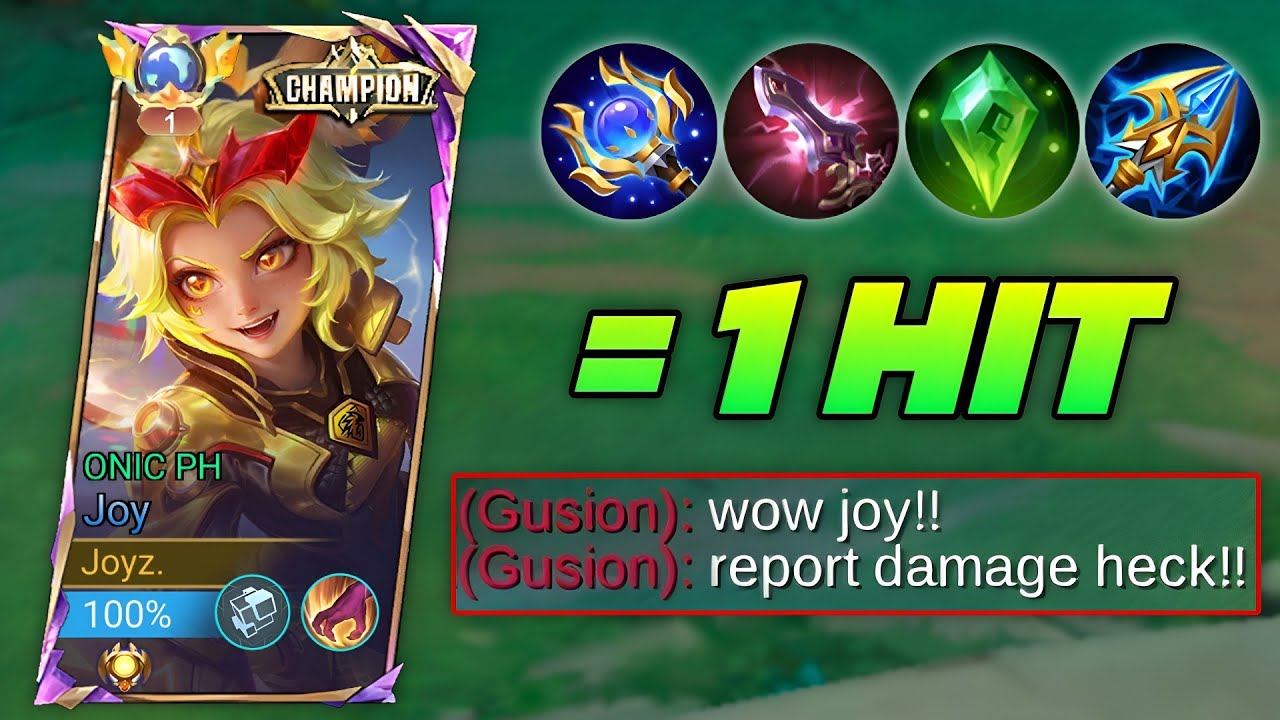 JOY BEST 1 HIT BUILD 2025!! THEY THINK I'M USING CHEAT!!💀 (insane damage)