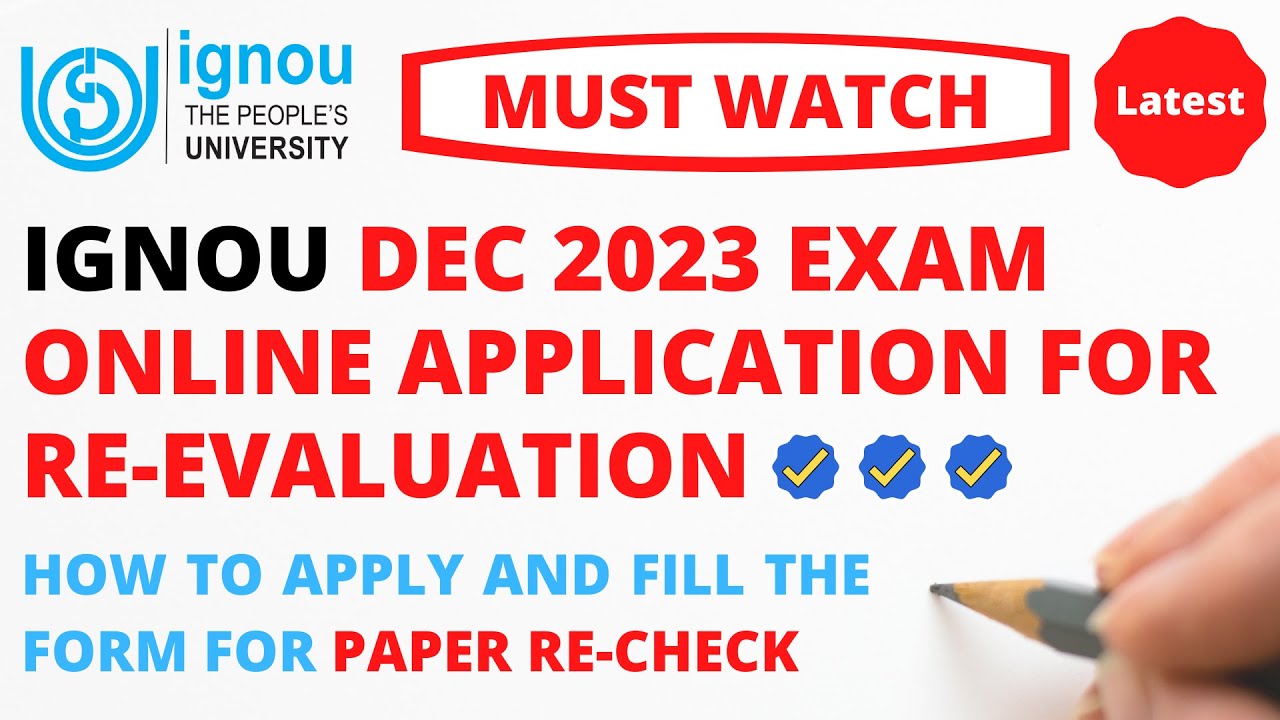 IGNOU Dec 2023 Exam Re-Evaluation (Re-Checking) Apply Online, Copy of Answer Scripts