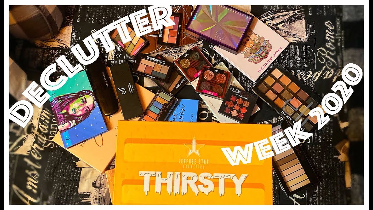 HUGE 120+ Eyeshadow Palette Declutter || Declutter Week 2020