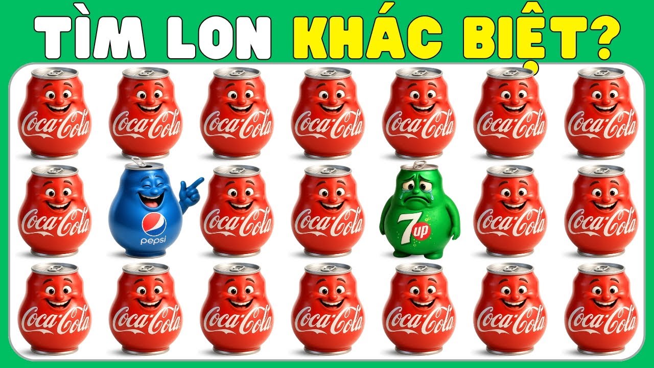 🍹 THỬ TH&Aacute;CH SI&Ecirc;U KH&Oacute;: T&igrave;m H&igrave;nh Kh&aacute;c Biệt Phi&ecirc;n Bản Thế Giới Đồ Uống! Ai Nhanh Tr&iacute; Nhất?