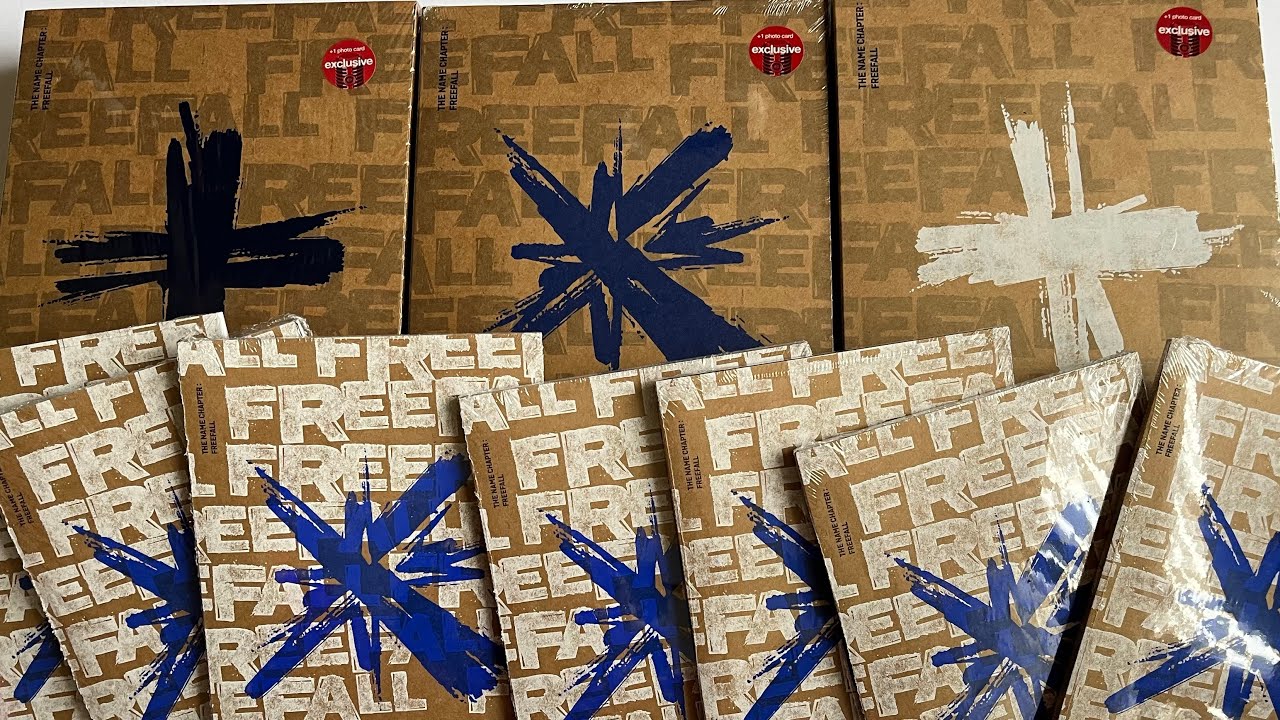 Tomorrow X Together The Name Chapter: Freefall album unboxing (16 copies, Target & Gravity versions)