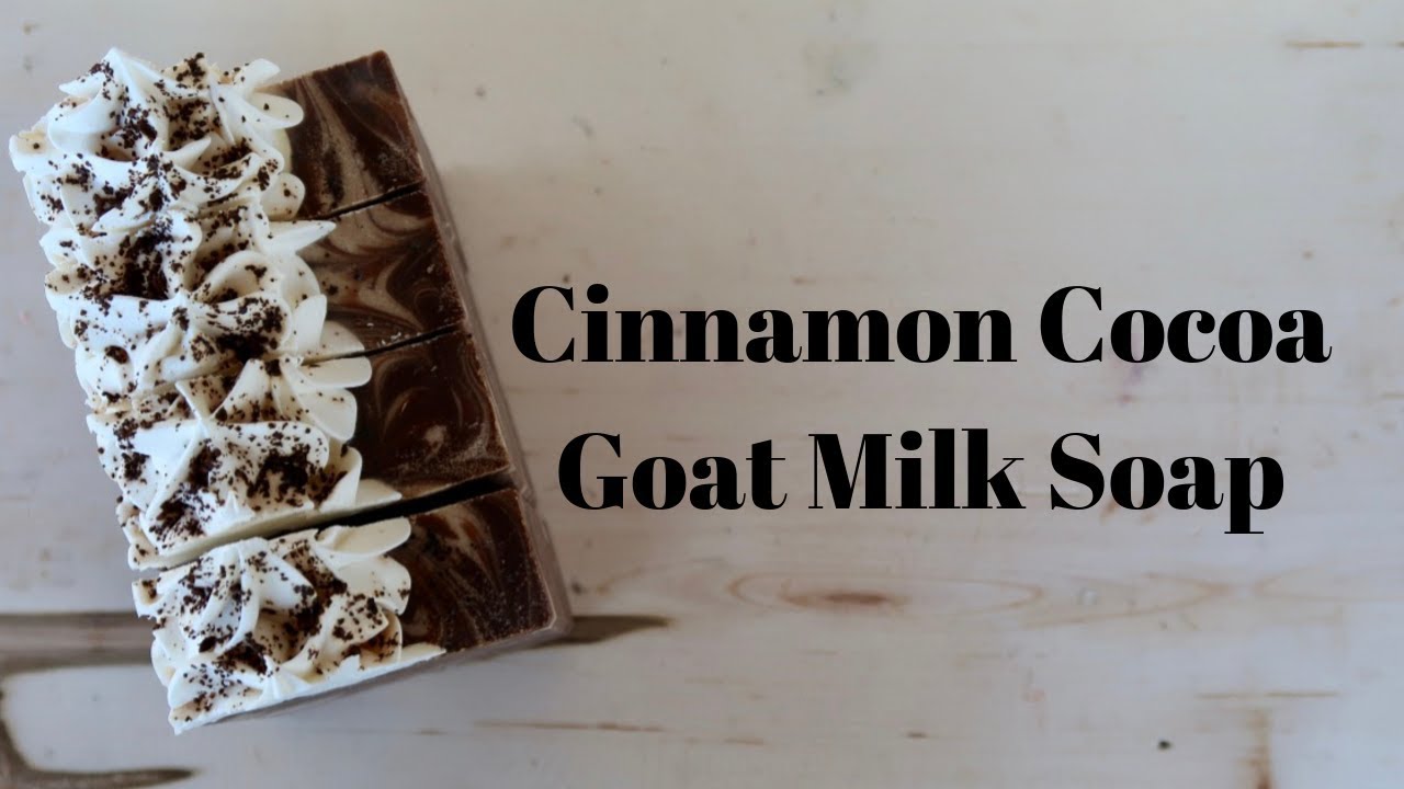 Cinnamon Cocoa Goat Milk Soap Making - Heat Transfer Method for Soap Frosting