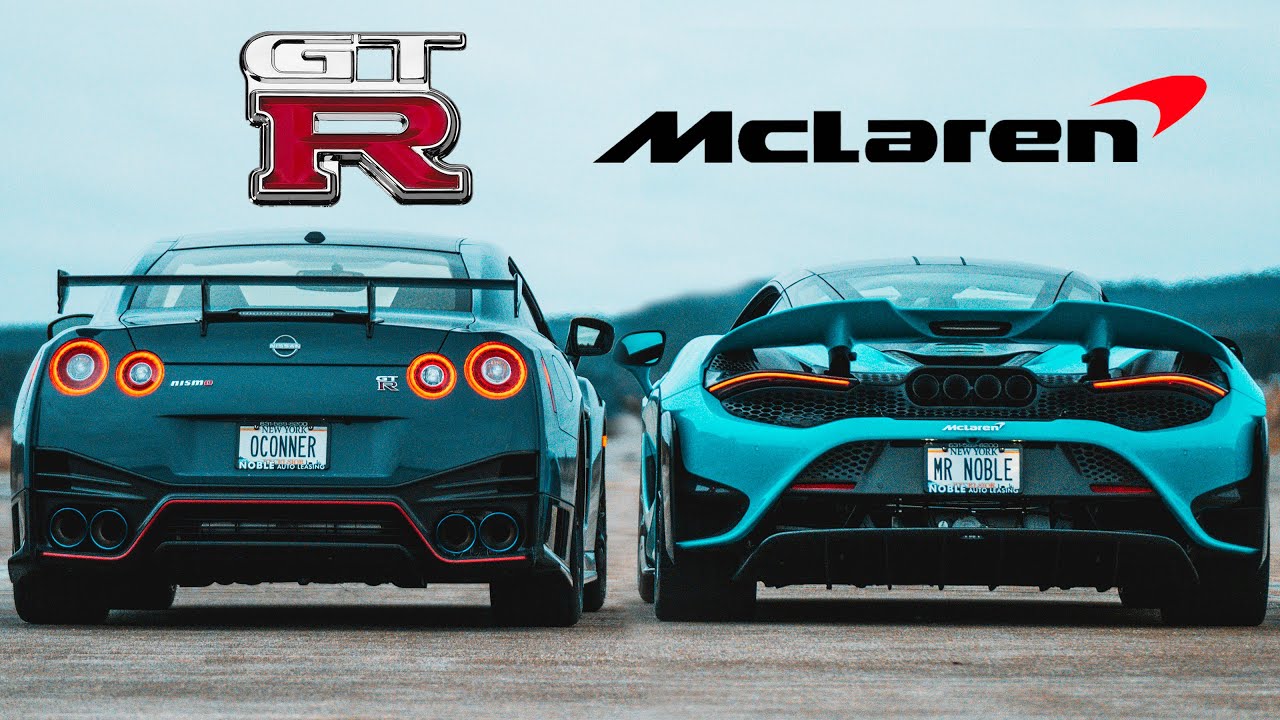 ILLEGAL Airport Photoshoot - McLaren 765LT VS NISMO GTR!