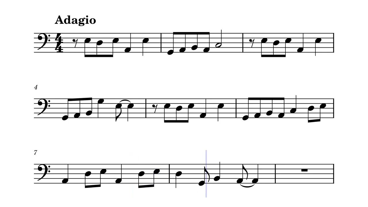 赤伶 - Chì Líng l Cello Sheet Music (Opera part only) - lower octave
