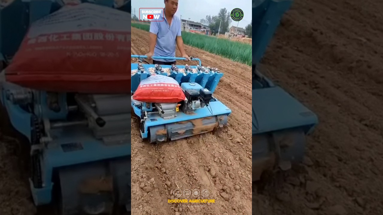Amazing 6 Row Garlic Seed Sowing Machine