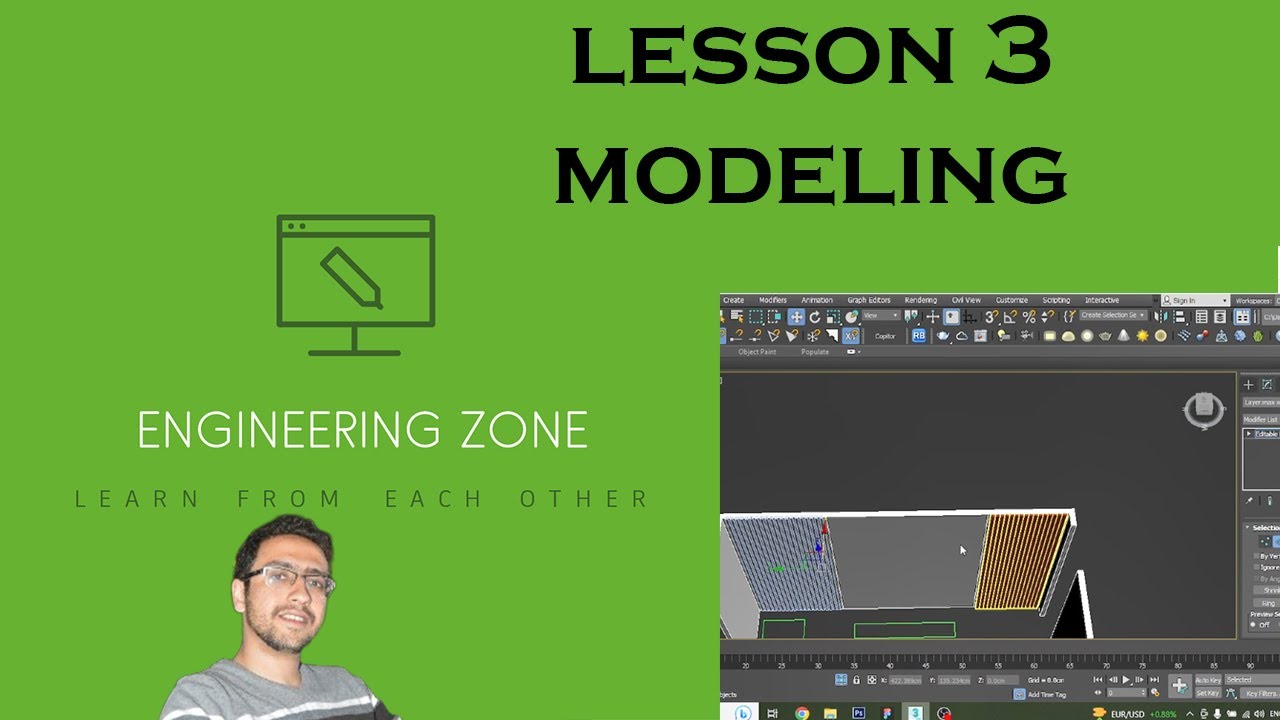 Interior workshop 3Ds max & vray  - Lesson 3 (Modeling)|ورشة تصميم داخلي ثري دي ماكس وفي راي موديلنج