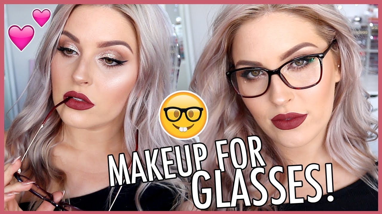 MAKEUP FOR GLASSES & Hacks 🤓💕 5 Pairs Of GLASSES Try On 💬