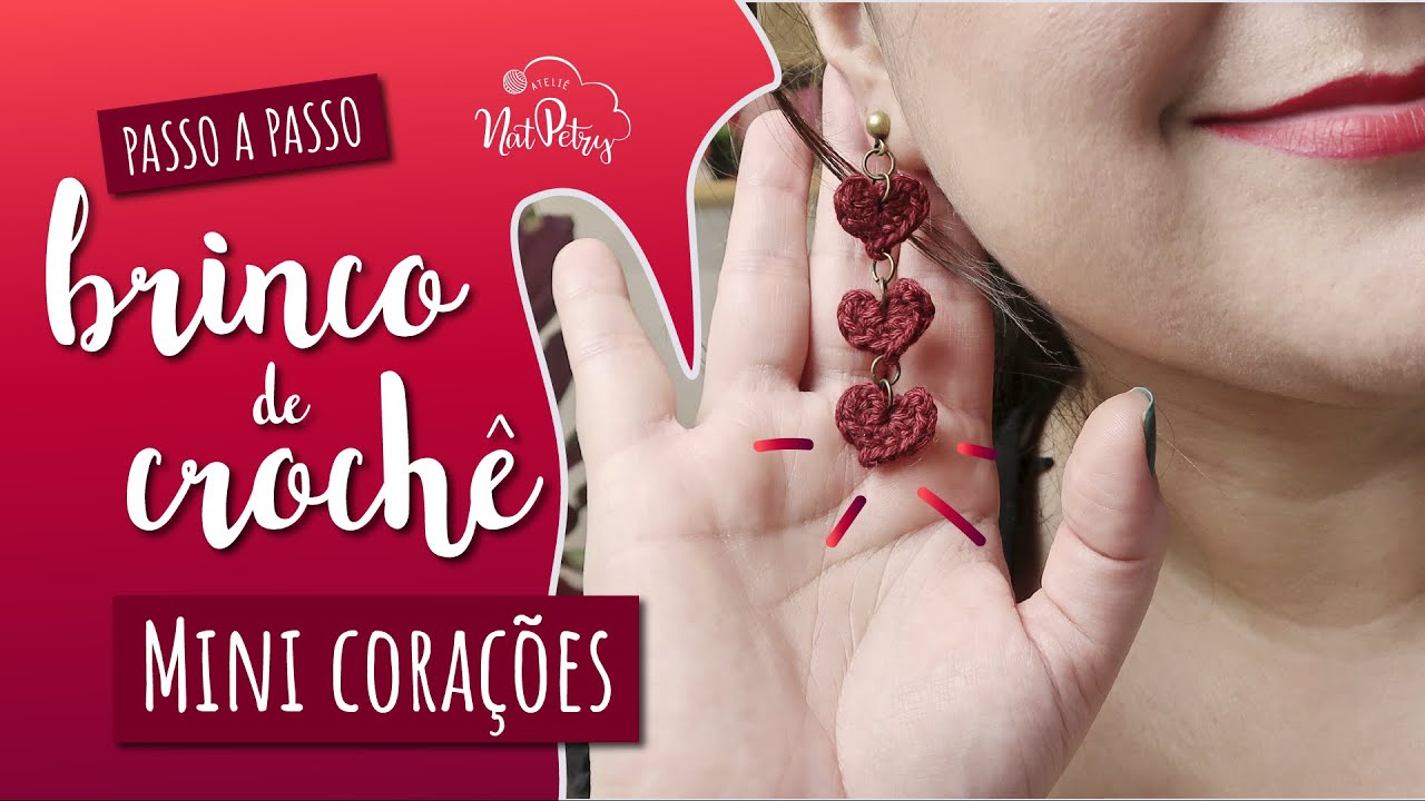 Brinco de crochê passo a passo - super fácil e rápido