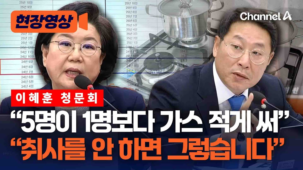 “이혜훈 다섯 가족 살았는데 한 사람보다 전기·가스 적게 써” [현장영상] / 채널A
