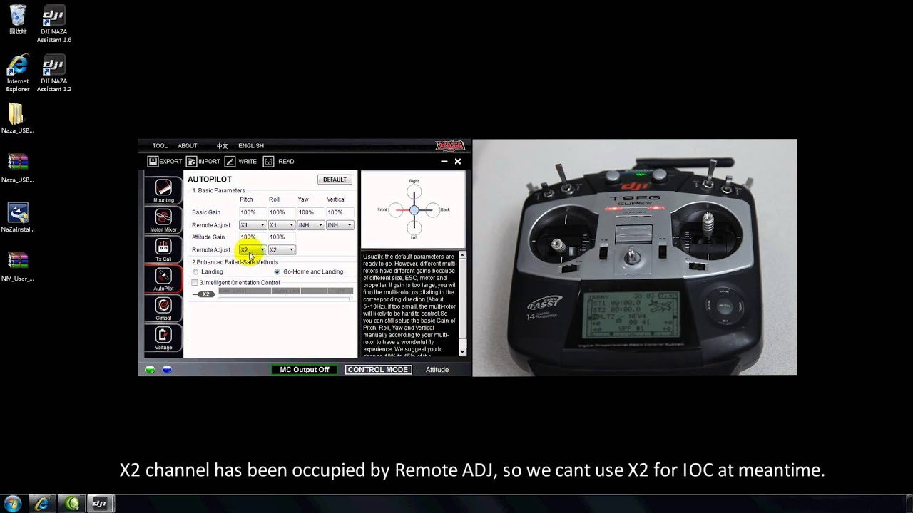 DJI Naza-M Assistant&mdash;Autopilot System Setup