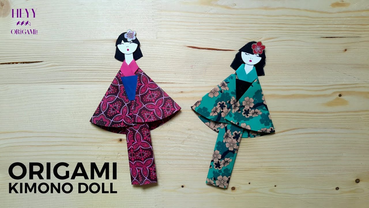 Origami Kimono Doll Tutorial  (Bookmark)