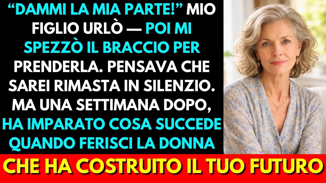 “Dammi La Mia Parte!” Urlò Mio Figlio — Poi Mi Spezzò Il Braccio Per Prenderla