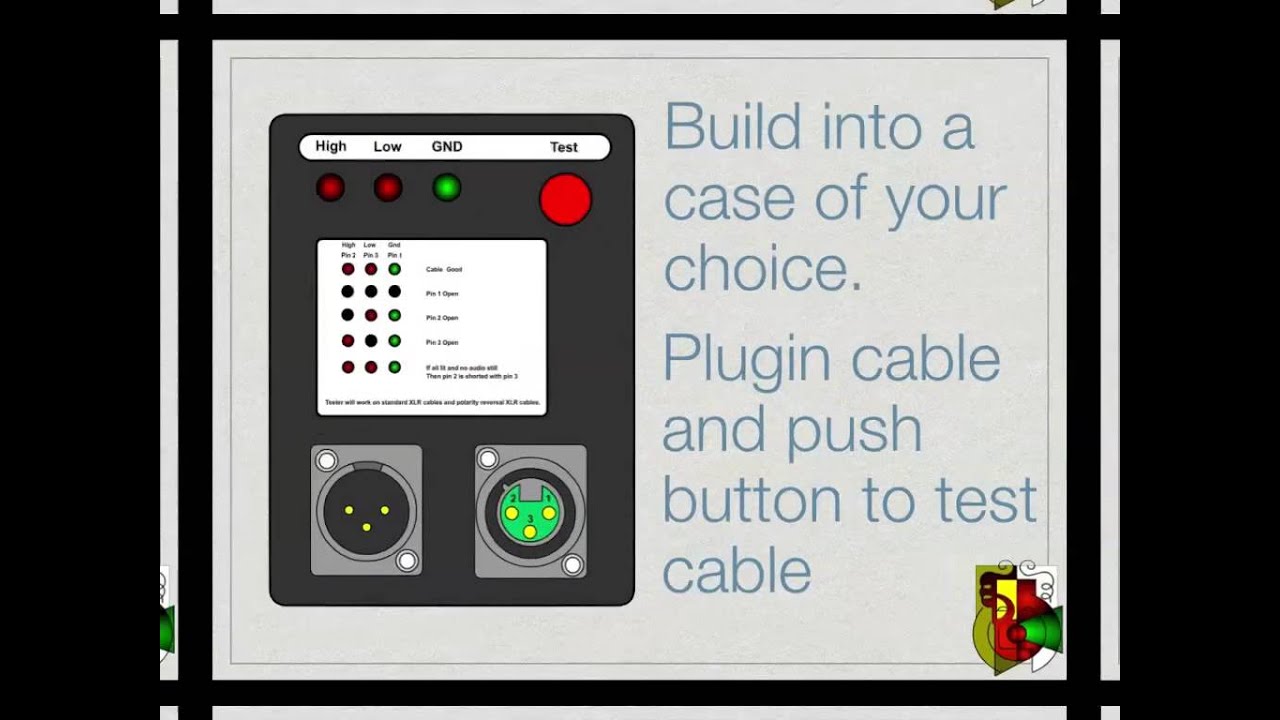 Balanced Cable Tester Circuit, XLR and 1/4 TRS