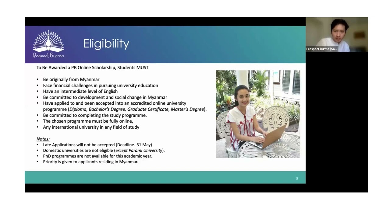 2025 26 Online Scholarship Webinar Sharing Session