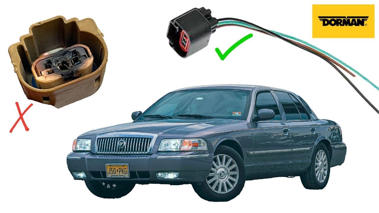 HOW TO REPAIR FIX HEADLIGHT BULB HARNESS CONNECTOR PIGTAIL MERCURY GRAND MARQUIS FORD LINCOLN
