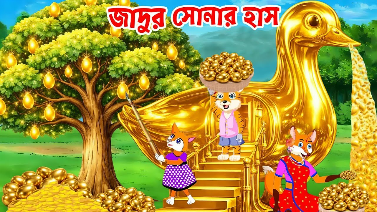 জাদুর সোনার হাস | Jadur sonar has | Bangali  cartoon | Siyaler cartoon | Fox cartoon | moral Cartoon