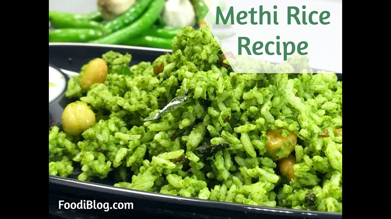 Methi Pulao Veg Recipes of Karnataka | Methi pulao | How to Make Fenugreek Leaves rice | methi Rice