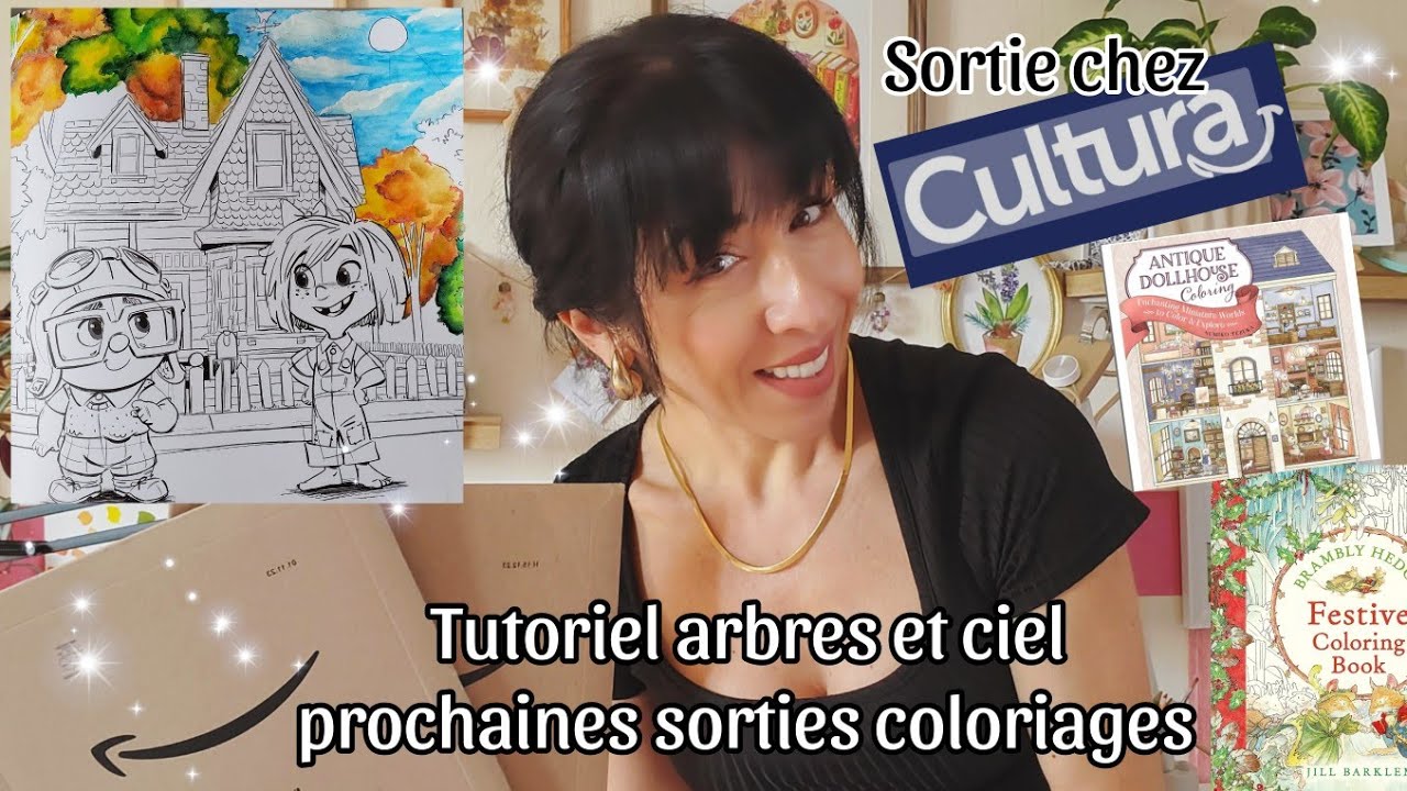 Tutoriel arbres et ciel. prochaines sorties coloriages et promenade Cultura.