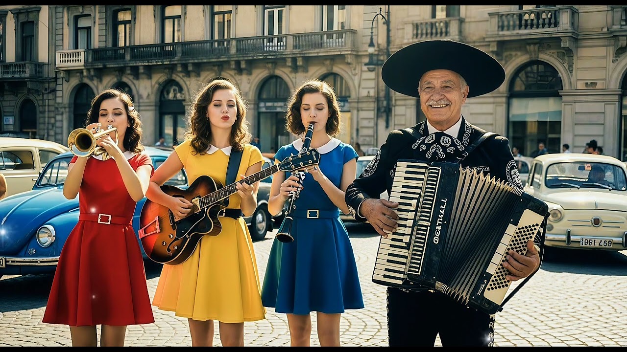 ❤️ Vintage Fiesta | Mexican Polka, Mariachi & Italian Folk Music Vibes 🌙🇲🇽🇮🇹