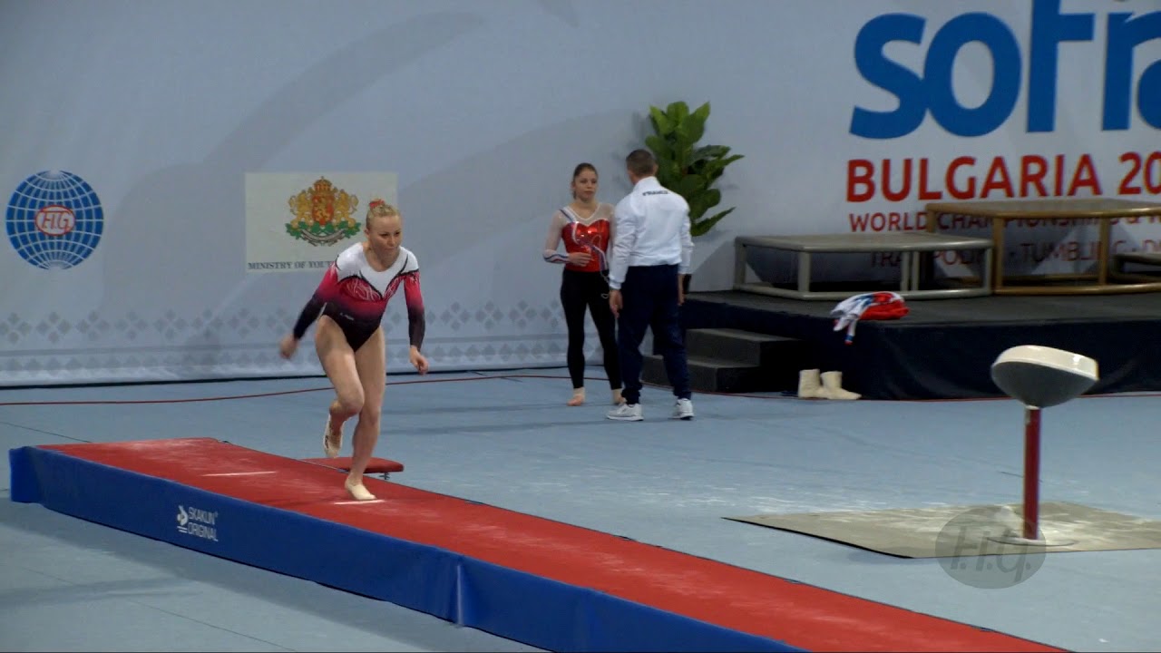 KOROBEINIKOVA Anna (RUS) - 2017 Trampoline Worlds, Sofia (BUL) - Qualification Tumbling Routine 1