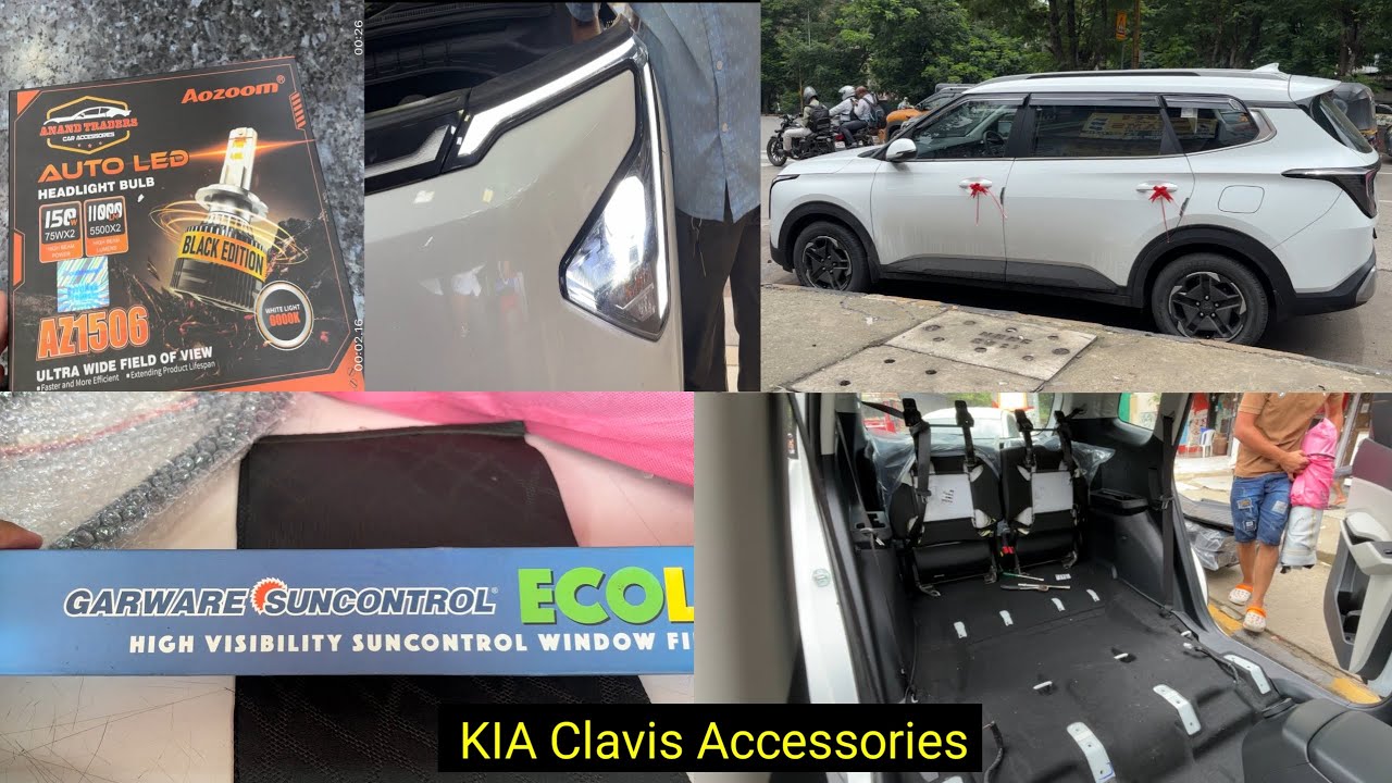 Installing Essential Accessories in my New Kia Clavis..🔥#kiacarensclavis #trending