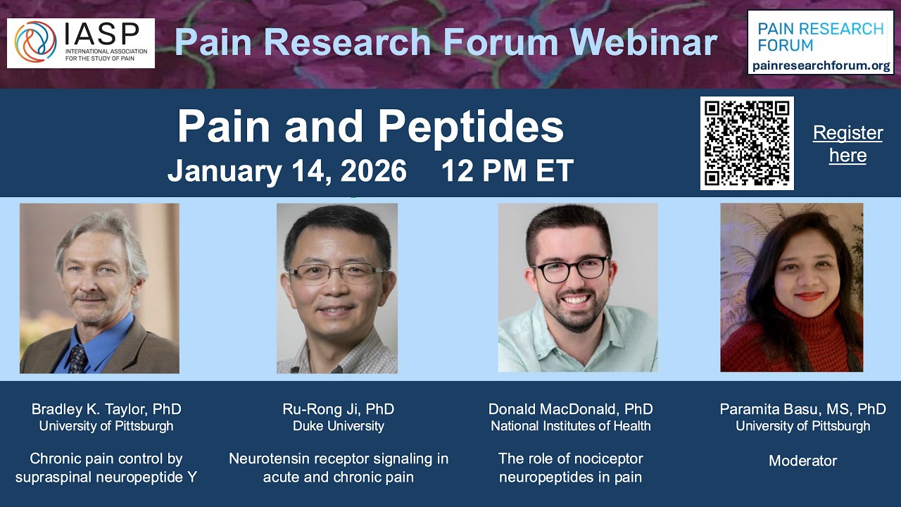 PRF Webinar, Janurary 2026: Pain and Peptides