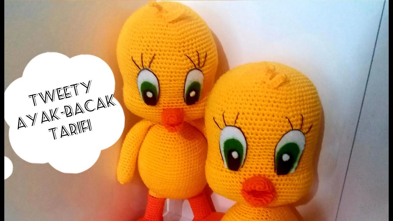 AMIGURUMI TWEETY TARIFI(AYAK-BACAK)#amigurumitweety#tweety#tweetytarif#amigurumitweety#hilalgurumii