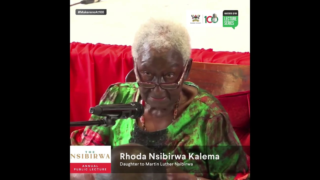 Rhoda Kalema [Nsibirwa's Daughter] speaking at the Nsibirwa Annual Public Lecture — #MakerereAt100