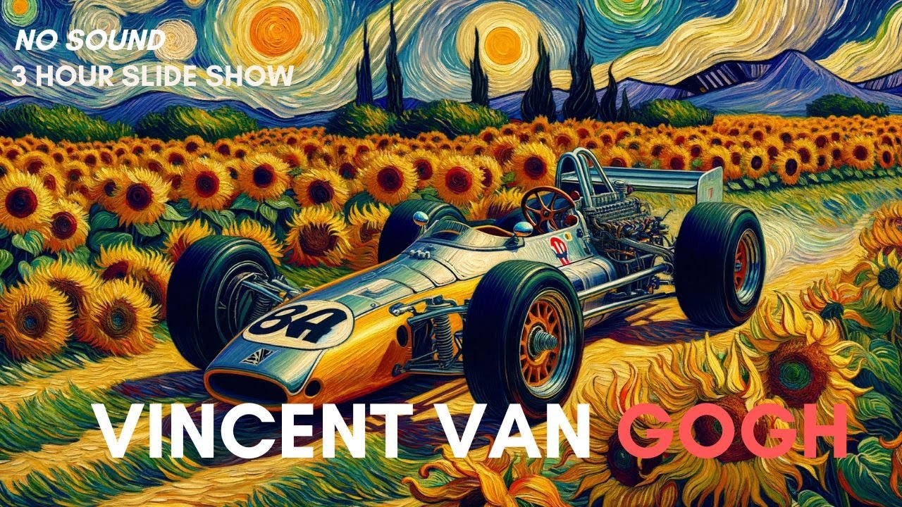 Vincent van Gogh Reimagined: AI-Generated Formula 1 | 3-Hour Art Slideshow for TV | Screensavers F1