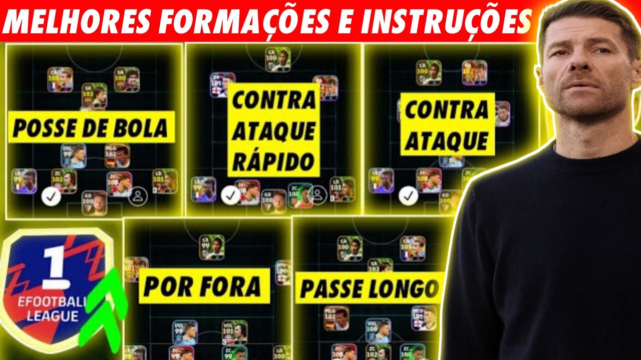 MELHOR FORMAÇÃO e INSTRUÇÕES INDIVIDUAIS de CADA ESTILO no efootball 2025 mobile