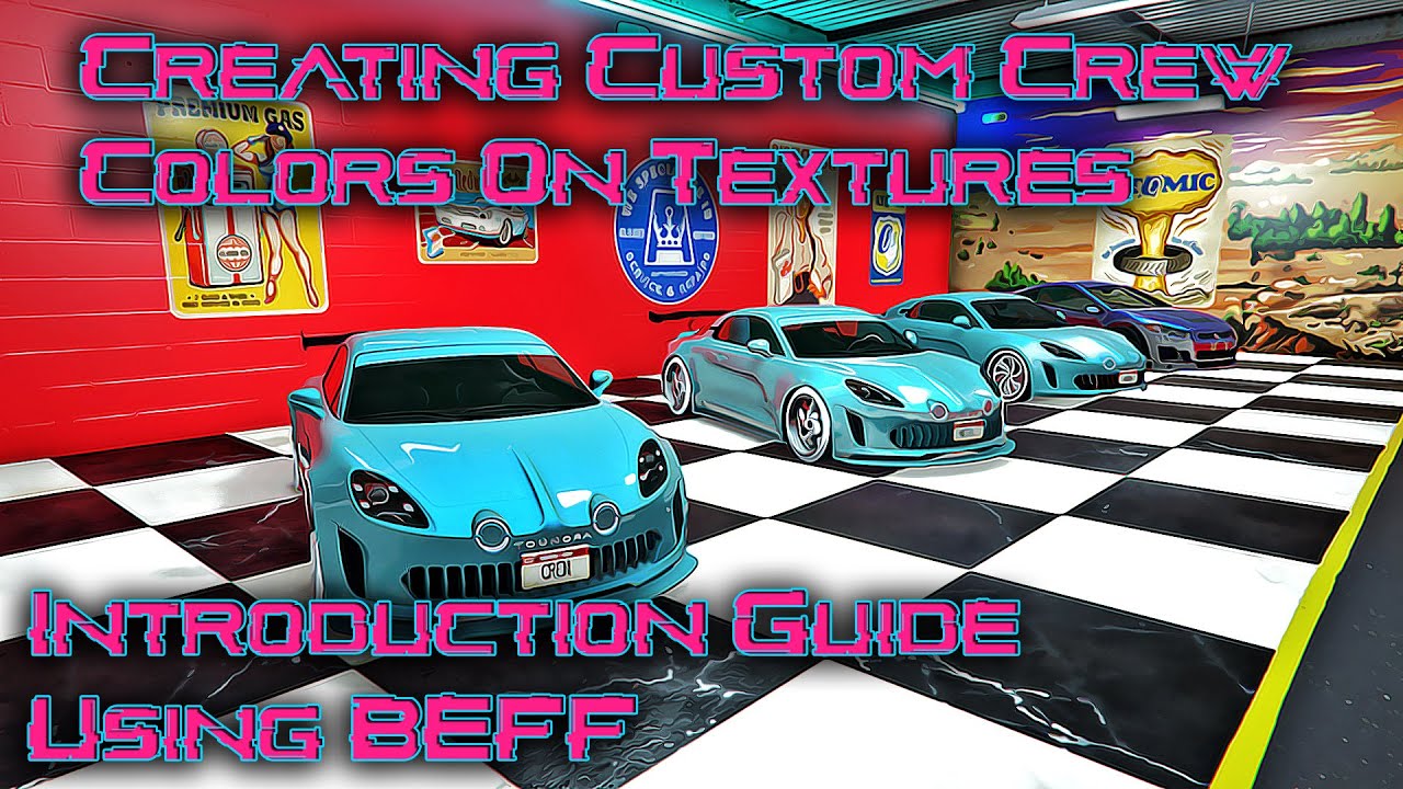 GTA5 - BEFF - Custom Car Textures - Applying Crew Colors To Textures. A Beginners Tutorial Guide.