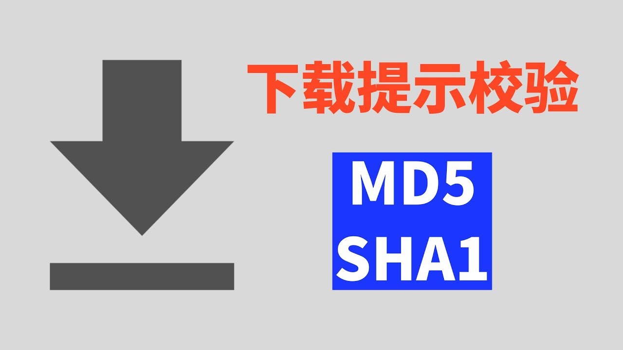 下载文件为啥提示校验MD5 SHA1？到底有啥用？